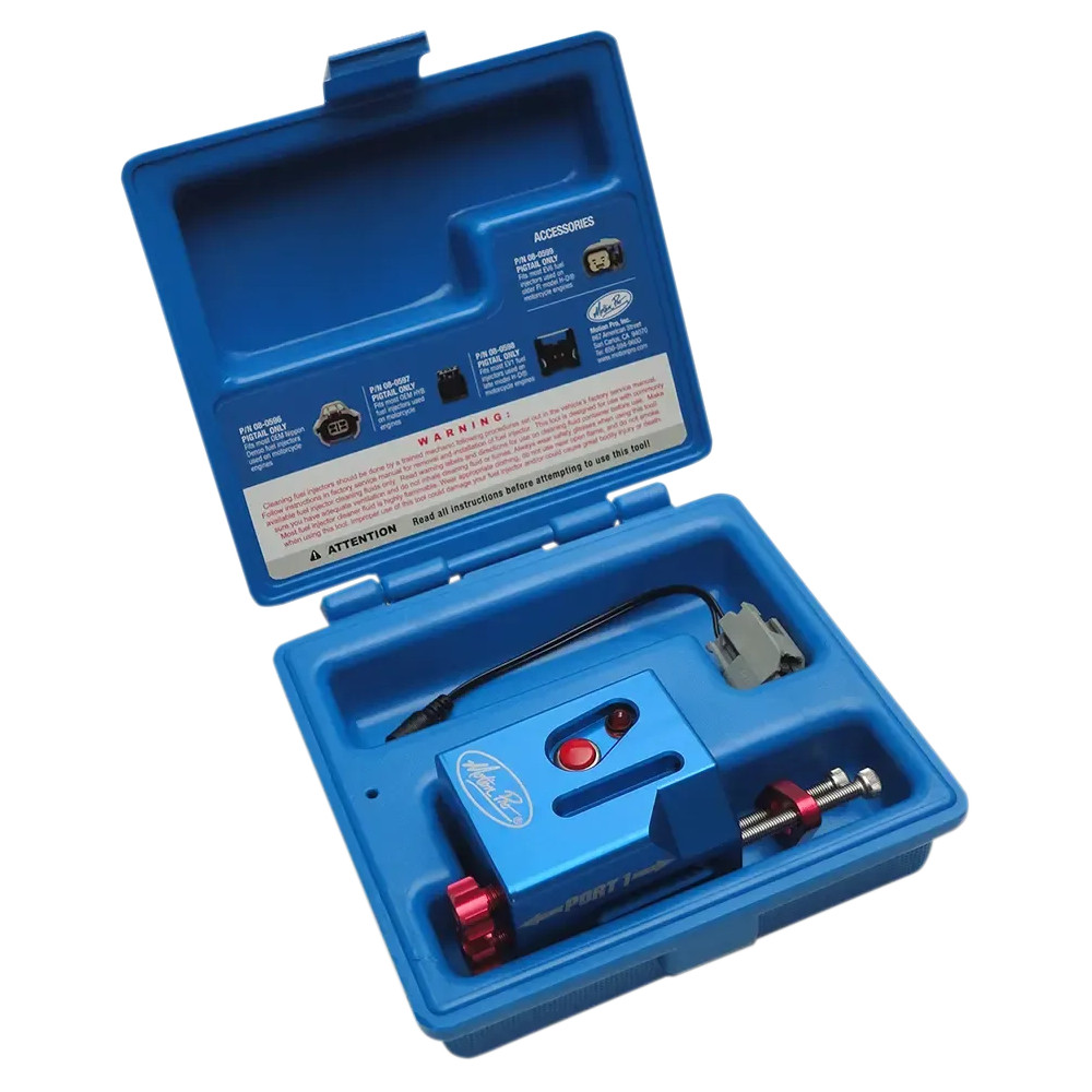 Fuel Injector Cleaner Kit For EV1/EV6 — For EV6 fuel injector, Blue anodized