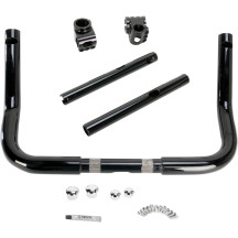 Manillar Klip Hanger — 94 cm (37") de ancho, abrazadera 1", barra 1-1/4", subida 10", negro con acabado en polvo