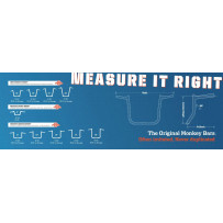 1-1/4" Bagger Monkey Bar Handlebar — 1-1/4" dia, 1" clamp, 36" width, Black