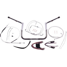 1-1/4" Viking Handlebar Installation Kit — 32 mm (1-1/4") handlebar, 25.4 mm (1") clamp, 30.5 cm (12") center, Chrome