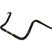 Manillar Ape Hanger Touring de 1-1/4" — diámetro 1-1/4", subida 12", retroceso 10", abrazadera 1", negro mate