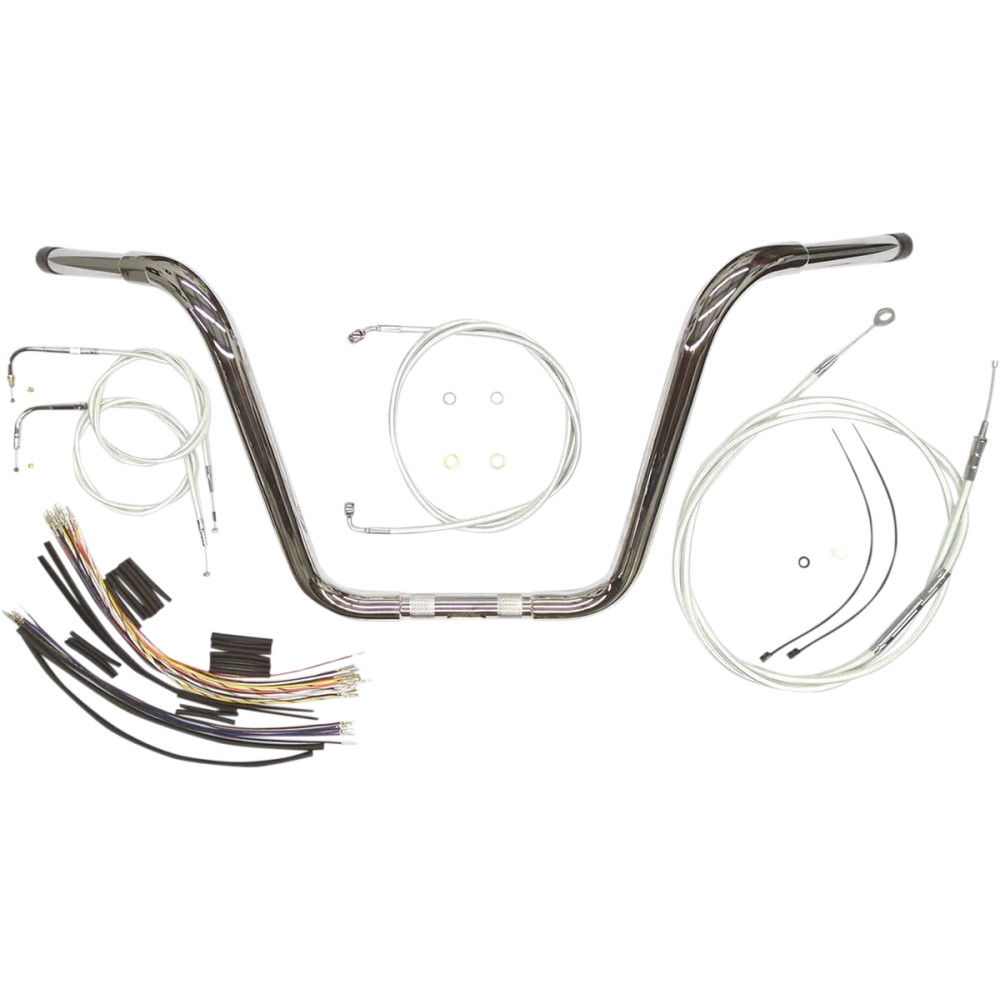 Kit de instalación de manillar Caliber de 1-1/4" — diámetro 1-1/4" (32 mm), ancho 34", recorrido 12", cromado