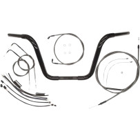 1-1/4" Caliber Handlebar Installation Kit — 1-1/4" diameter, 1" clamp, 7-3/4" center, gloss black