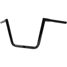 Manillar Hefty Twin Peaks de 1-1/4" — 32 mm de sujeción, 34" ancho, 13" elevación, Negro brillo