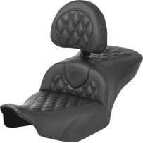 Asiento Roadsofa™ con pespunte en rejilla y calefacción — 77,5 cm (30-1/2") , negro
