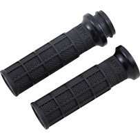 Hart-Luck Signature V-Twin Lock-On™ Grips — 25.4 mm (1"), Black