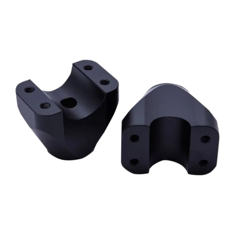 Assault Handlebar Risers — 2" rise, 1" clamp, Black Matte
