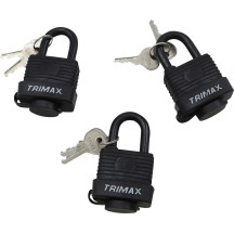 Weatherproof Padlock — 8 mm (5/16") shackle, Black