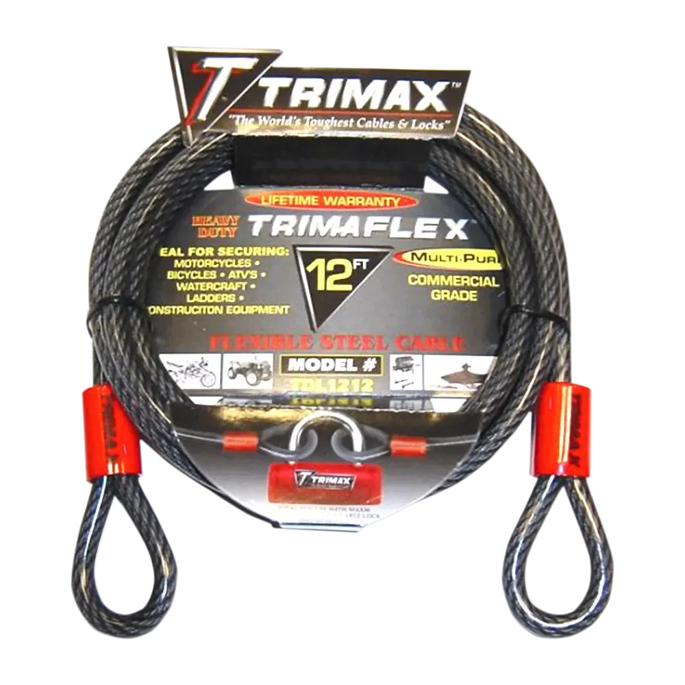 Trimaflex™ Max Security Braided Cable — 12' (366 cm), 10 mm (3/8"), Black