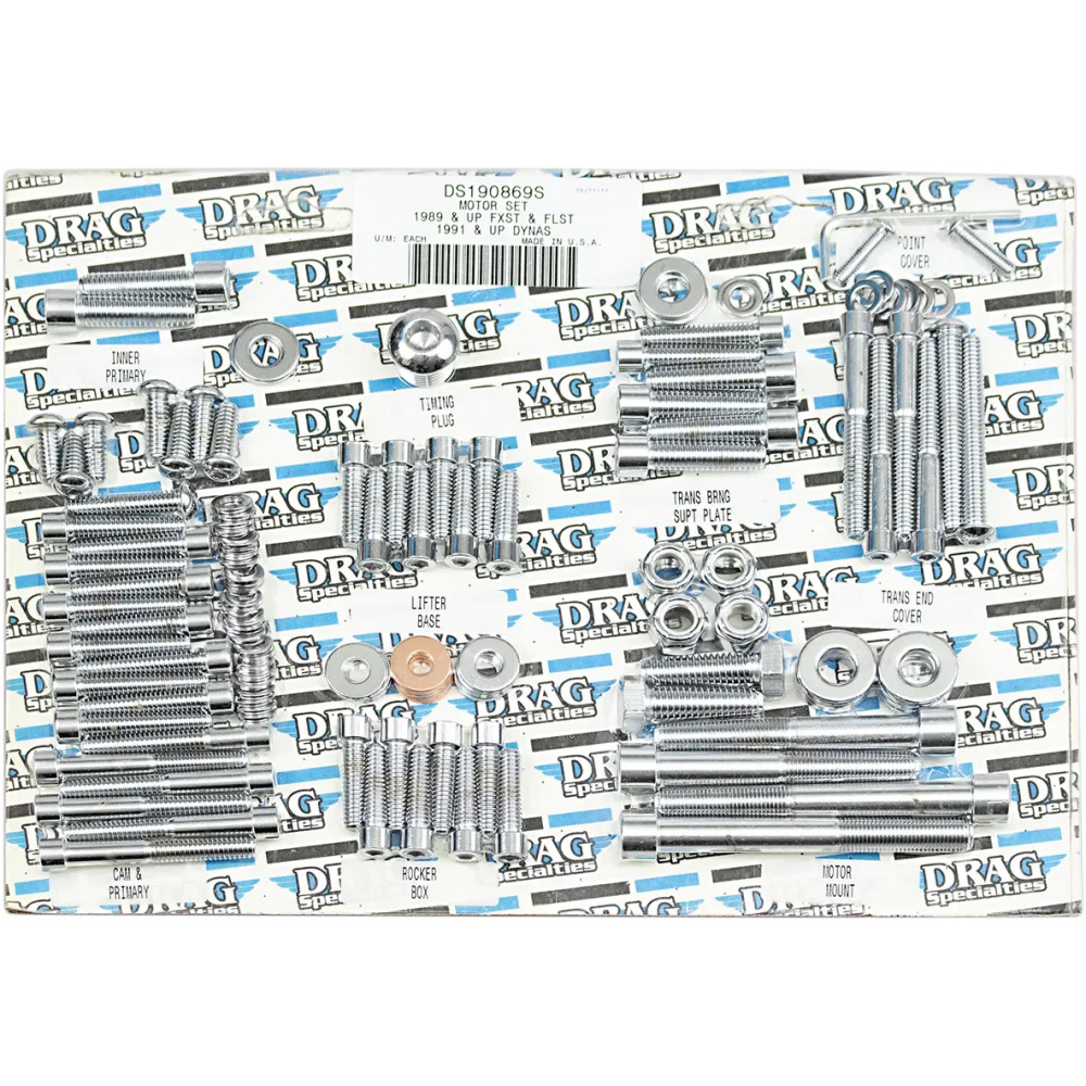 Complete Motor Bolt Kit — Chrome
