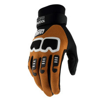 100% GLOVES LANGDALE BLACK/TAN - S