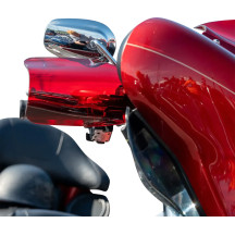 Flare® Handguards — Red, fits '23+ Harley‑Davidson CVO Touring Fairing, 25.4 mm (1"), 31.8 mm (1-1/4")