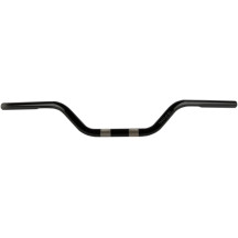 Manillar de 1" — abrazadera 25,4 mm, ancho 30", elevación 4", inclinación 25°, Negro