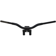 Kage Fighter-T Handlebar — 6" rise, 3" riser center, 1-1/4" diameter, 30-1/2" width, Black Gloss