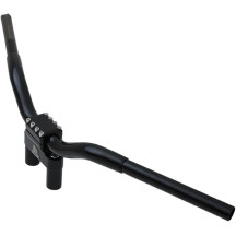 Kage Fighter-T Handlebar — 6" rise, 3" riser center, 1-1/4" diameter, 30-1/2" width, Black Gloss