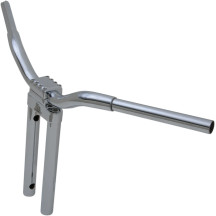 Kage Fighter-T Handlebar — 14" rise, 1-1/4" dia, 30-1/2" width, 3" center risers, Chrome