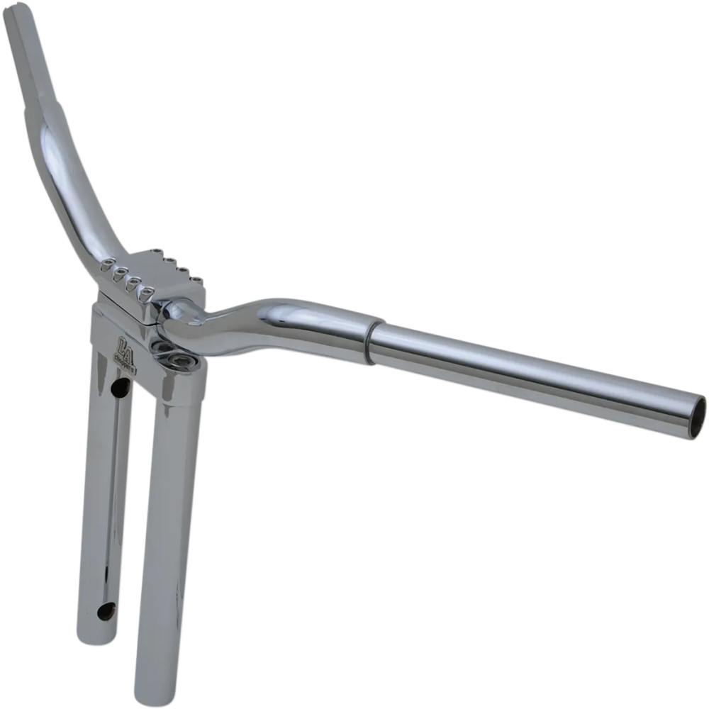 Kage Fighter-T Handlebar — 14" rise, 1-1/4" dia, 30-1/2" width, 3" center risers, Chrome