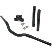 Manillar Kage Fighter-T — elevación 14", ancho central 3", diámetro 1-1/4", negro brillo