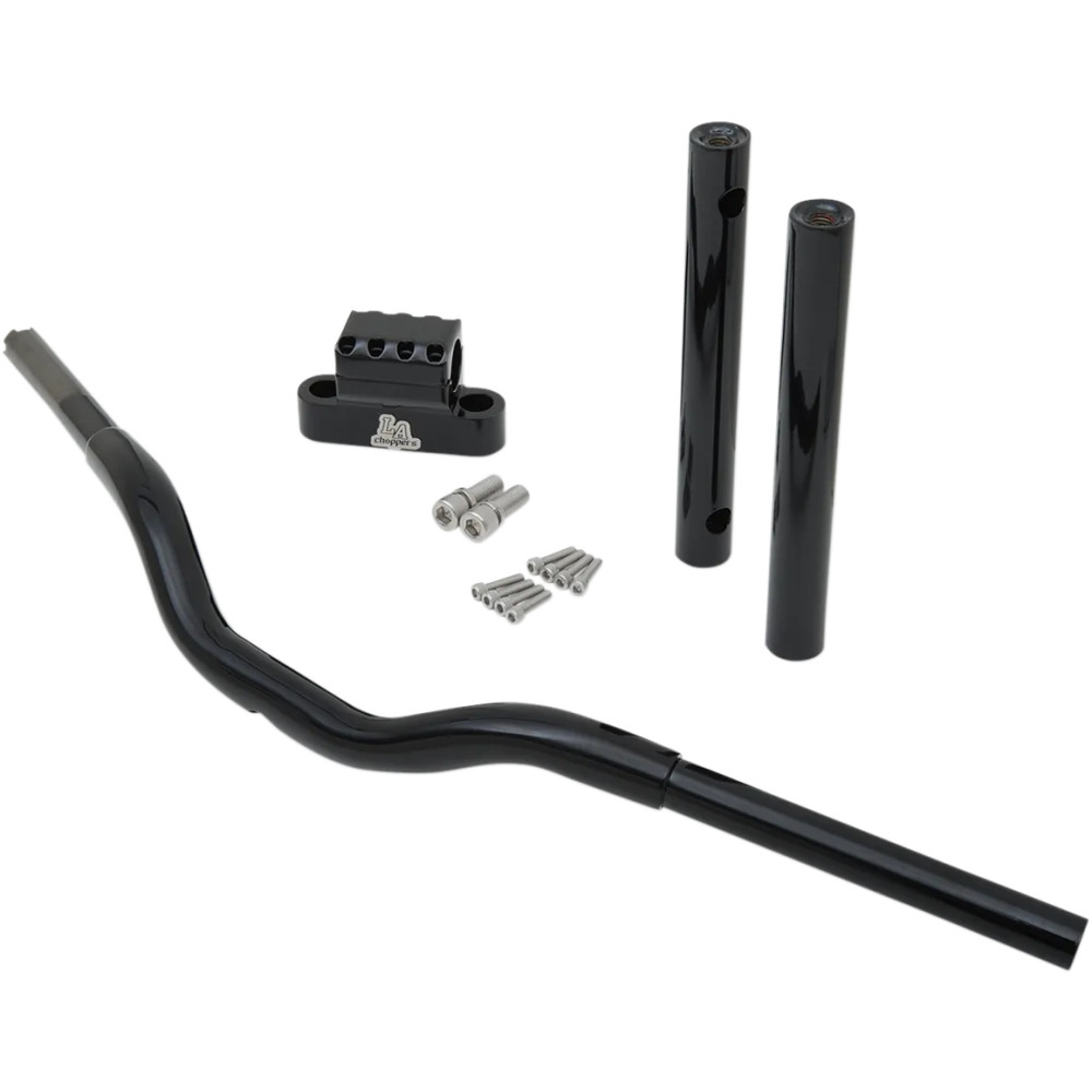 Manillar Kage Fighter-T — elevación 14", ancho central 3", diámetro 1-1/4", negro brillo