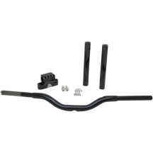 Manillar Kage Fighter-T — elevación 14", ancho central 3", diámetro 1-1/4", negro brillo