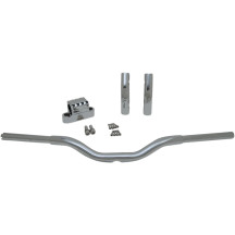 Kage Fighter-T Manillar Pullback — 3-1/2" entre centros, 1-1/4" diámetro, 9" altura, Cromo