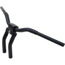 Kage Fighter-T Pullback Handlebar — 1-1/4" diameter, 11" rise, 4-1/2" pullback, 3-1/2" riser c-c, flat black