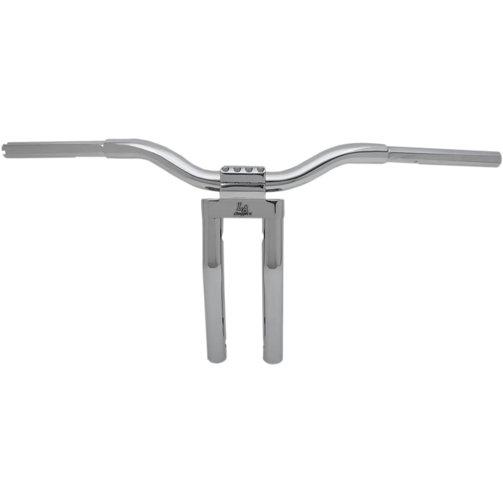 Kage Fighter-T Manillar con Pullback — 32 mm (1-1/4") de diámetro, riser 3-1/2" entre centros, 13" de altura, cromado
