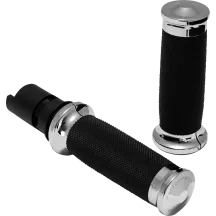 Puños Contour Color — diámetro del manillar 25.4 mm (1"), Cromo/Negro