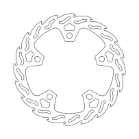 Rotor de freno fijo Flame — 320 mm, patrón de 5 agujeros, 4,5 mm grosor, Plata