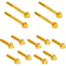 Outer Primary Cover Titanium 12-Point Bolt Kit — Gold finish, For Softail