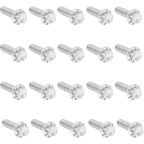 Rocker Box 12-Point Titanium Bolt Kit — Polished, Silver