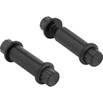 Foot Peg Titanium 12-Point Bolt Kit — Black