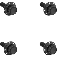 12-Point Windshield Bolt Kit — Titanium, Black