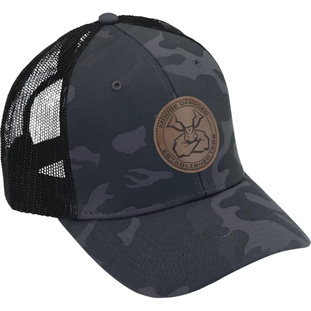 Gorra Moose Offroad — Talla única, Negro, Gris, Camuflaje