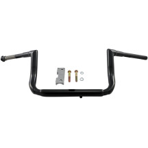 1-1/2" Grande Twin Peaks Touring Handlebar — 1-1/2" clamp, 36-1/2" width, 10" rise, 5-1/4" pullback, Black gloss