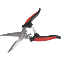 Multi-Purpose Scissors — 8", Black, Red, Silver