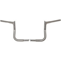 1-1/4" EZ Install Pointed Top Handlebar — 1-1/4" (32 mm), clamp 1" (25.4 mm), 10" rise, 9" pullback, Chrome