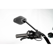 Adjustable Mirror Short Stem (12 cm) Black Edition — 13 x 8.25 cm mirror, Black