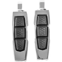 Reposapiés con adaptadores — cromado, montaje atornillado