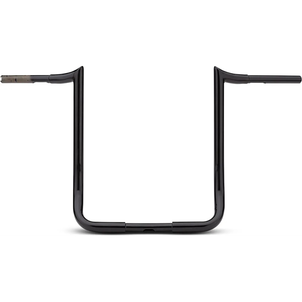 Manillar 1-1/4" Prime Ape Bagger — 1-1/4" dia, elevación 18", 12" centro, Negro Brillo, para Touring