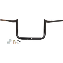 Manillar Grande Prime Ape Hanger de 1-1/2" — abrazadera 1-1/2", elevación 10", ancho 38-1/2", negro brillo
