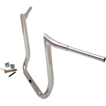 Manillar 1-1/2" Grande Prime Ape Hanger — abrazadera 1-1/2", elevación 16", ancho 38-1/2", cromado
