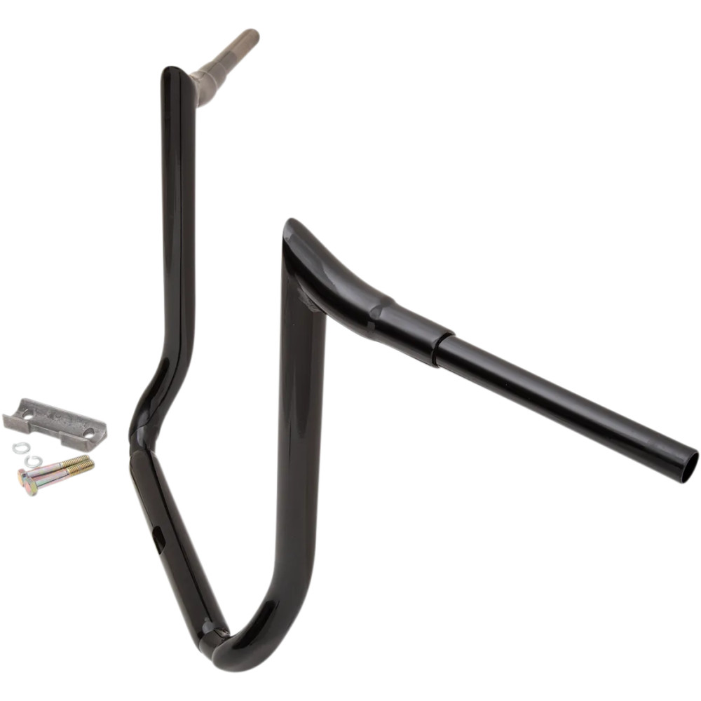 Manillar Ape Hanger Grande Prime 1-1/2" — 1-1/2" abrazadera, 16" alzada, 38-1/2" ancho, negro brillo