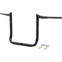 Manillar Ape Hanger Grande Prime 1-1/2" — 1-1/2" abrazadera, 16" alzada, 38-1/2" ancho, negro brillo