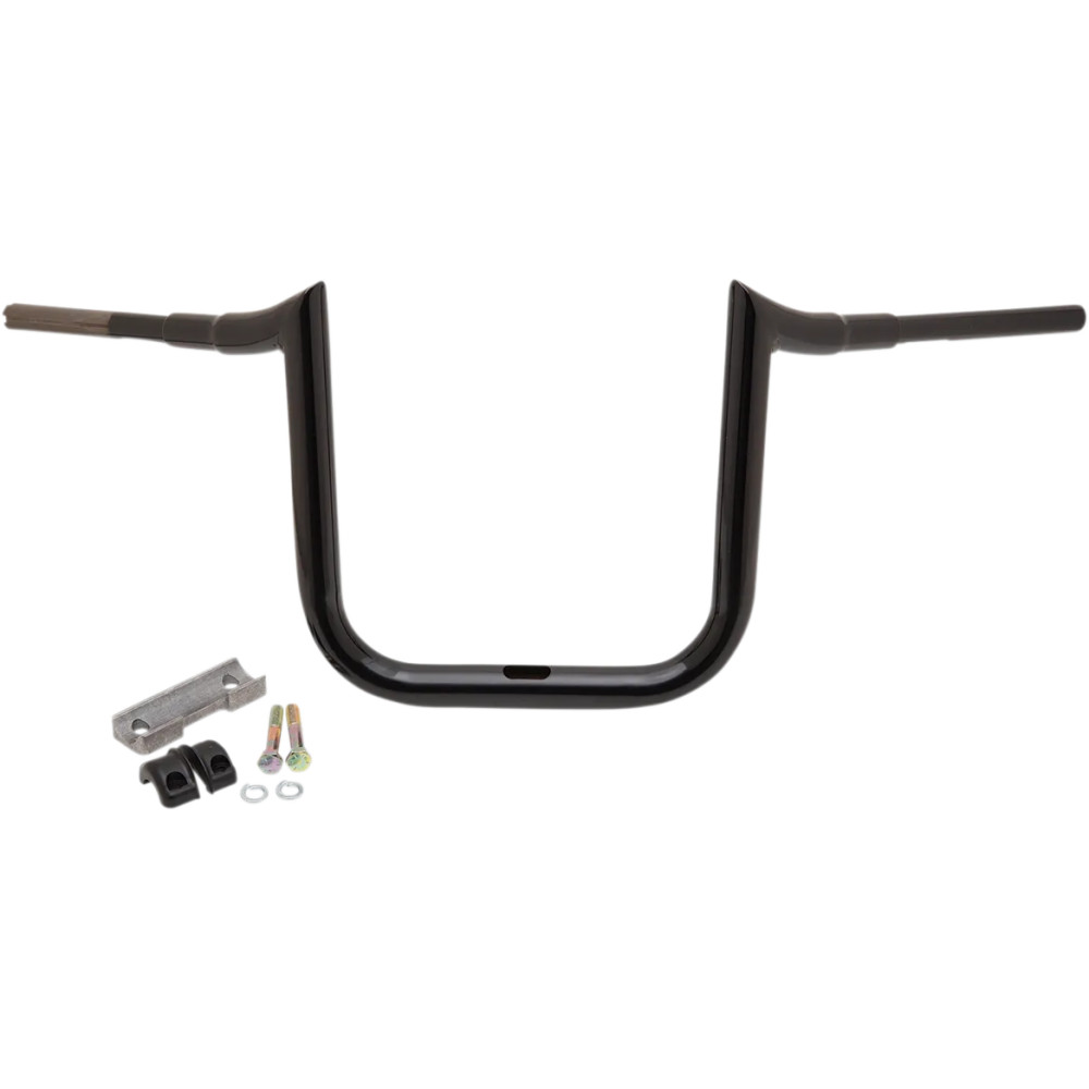 Manillar Ape Hanger Grande Prime de 1-1/2" — abrazadera 1-1/2" (38 mm), altura 12", ancho 36", negro brillo