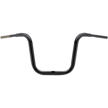 Manillar 1-1/2" Grande Ape Hanger tradicional — abrazadera 1-1/2", elevación 14", ancho 37-1/2", negro brillo
