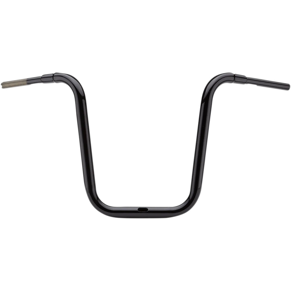 Manillar Ape Hanger Grande tradicional de 1-1/2" — abrazadera 1-1/2", elevación 18", ancho 37-1/2", negro brillo