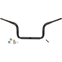 Manillar Grande Ape Hanger tradicional de 1-1/2" — diámetro 1-1/2", subida 10", ancho central 12", negro brillo