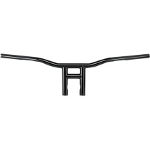 Barra en T de 1" — 76 cm ancho, 20,5 cm alzada, 1" diámetro, negro brillo
