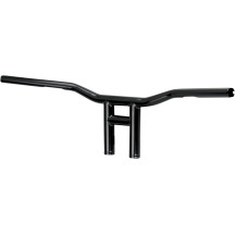 Barra en T de 1" — 76 cm ancho, 20,5 cm alzada, 1" diámetro, negro brillo